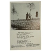 Postkarte mit Soldatenlied 